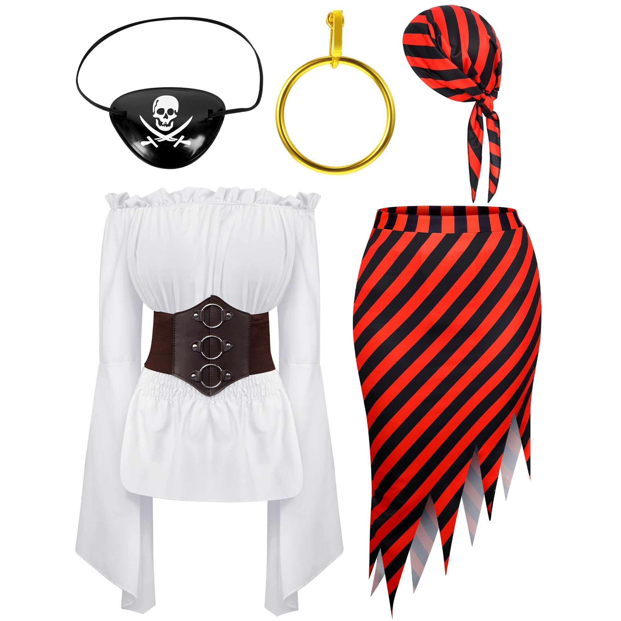 8326 Pirate Costume Set Renaissance Pirate Costume Adult Pirate